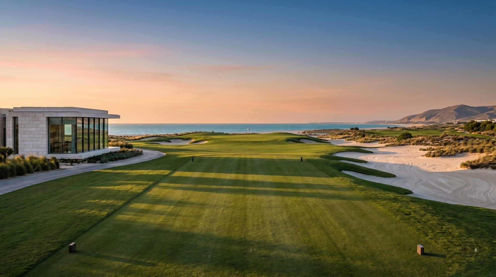 Championship golf course at Hudayriyat Golf Estates