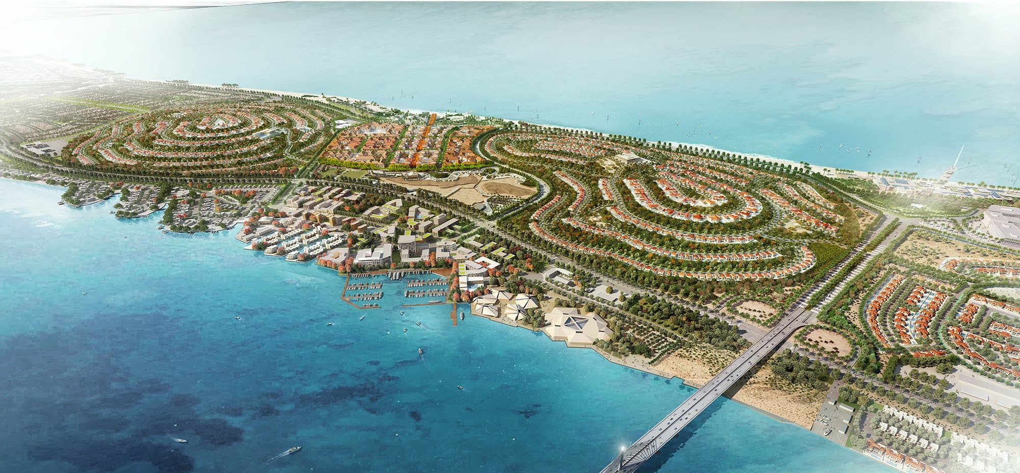 Hudayriyat Island masterplan by Modon Properties — showing the location of the Golf Estates