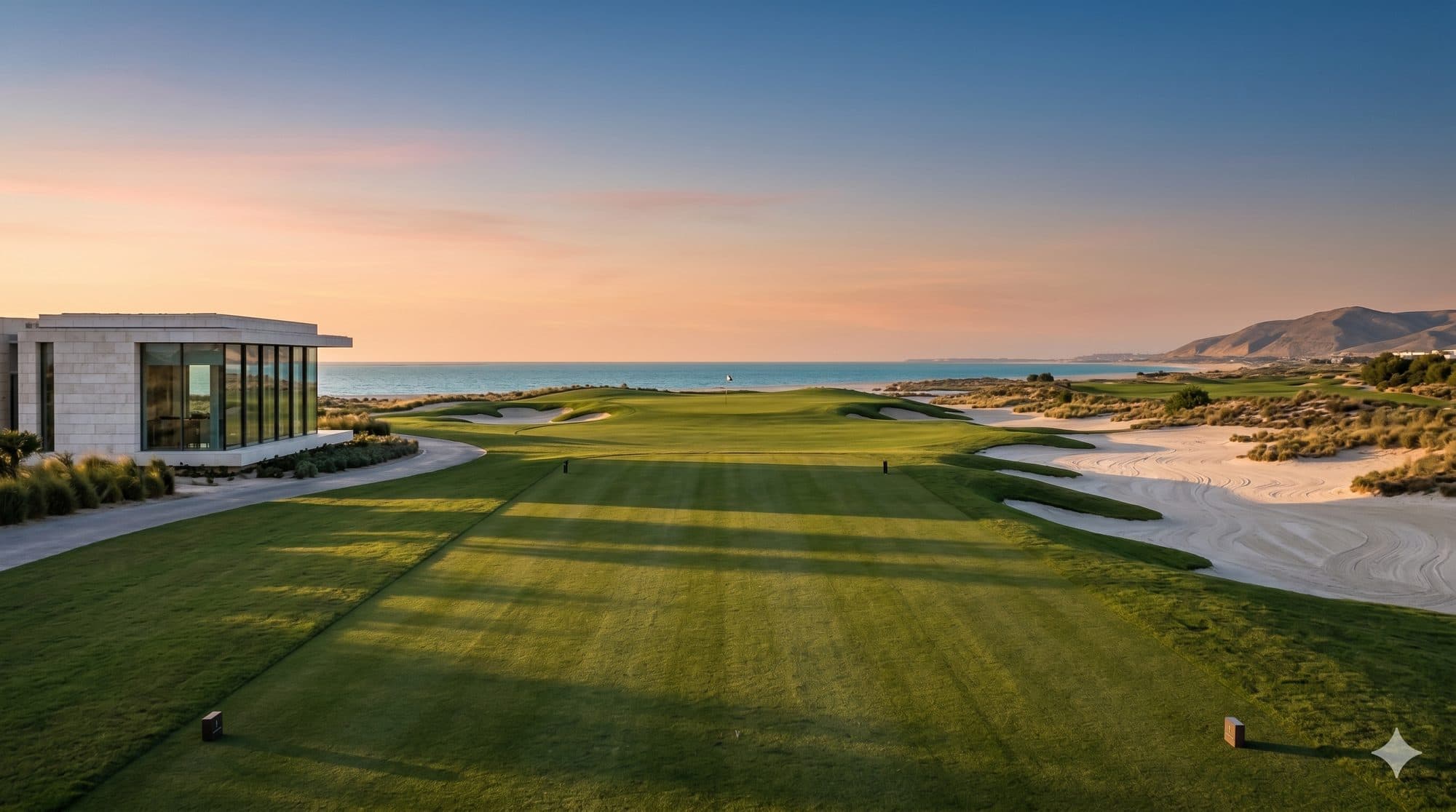 Championship golf course at Hudayriyat Golf Estates — view 1