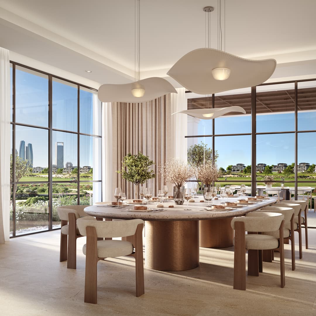 Hudayriyat Golf Estates villa interior render 1